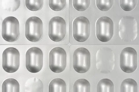Pill Blister Grid Stock Photos