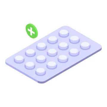 Pill blister icon isometric vector. Medicine pack Illustrazione stock