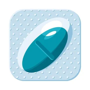 Pill in a blister Stock Illustration