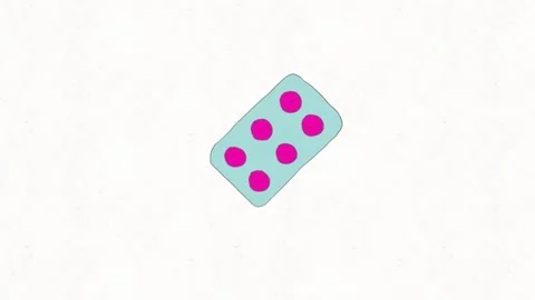 Pill Blister Pack Hand Drawn Medical Illustration Animation 库存影片 336269844