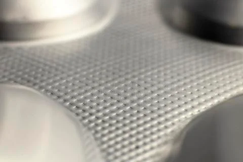 Pill blister package close up Foto stock