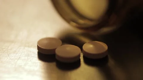 Pill Bottle Depressed Medication Stock Footage 65799980