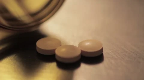 Pill Bottle Depressed Medication Vídeos de archivo 65800115