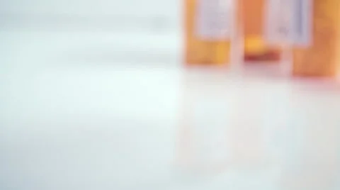 Pill Bottle Falling Down Video stock 56781737