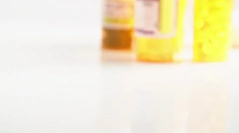 Pill Bottle Falling Down Video stock 56783619