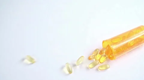 Pill Bottle Falling Down Video stock 56906361