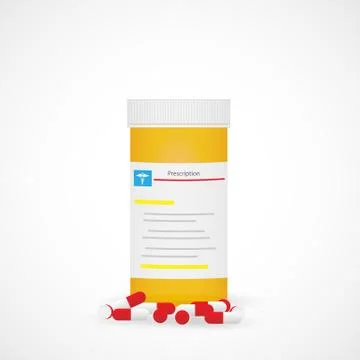 Pill Bottle Illustration Stock Illustration