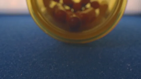 Pill Bottle Inside Macro Probe Lens Stock Footage 123846682