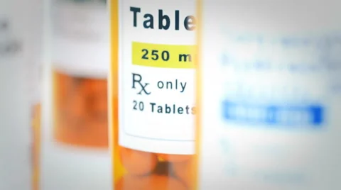 Pill bottle labels Stock Footage 61725355