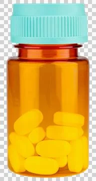 Pill Bottle. Pills, tablets, drugs or vitamins Stock Photos