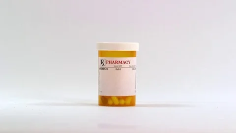 Pill Bottle on white BG Stock-Footage 71210977