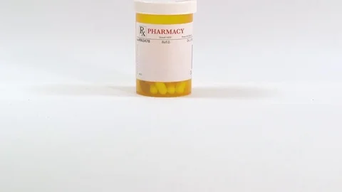 Pill Bottle on white BG 스톡 동영상 71230385