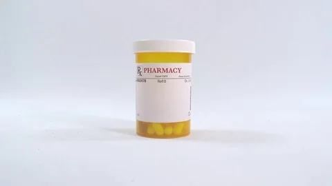 Pill Bottle on white BG Stock-Footage 71273255