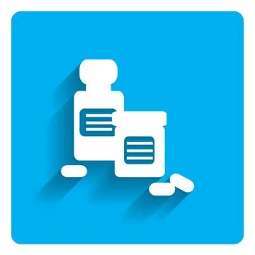 Pill bottles icon 스톡 일러스트