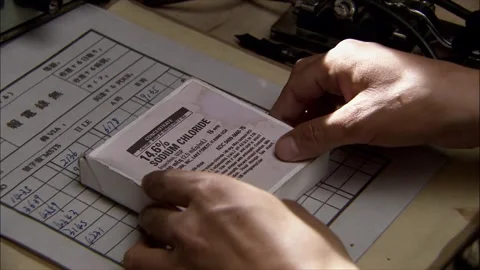 Pill box delivery information Stock Footage 261633991