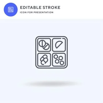 Pill Box icon vector, filled flat sign, solid pictogram isolated on white, lo Illustrazione stock