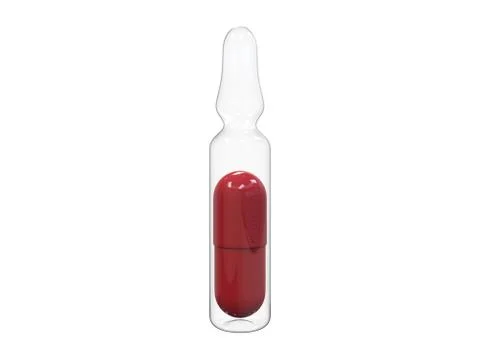 Pill Capsule in Ampule Stock Illustration