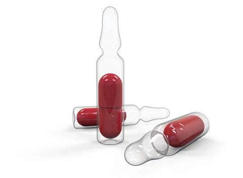 Pill Capsule in Ampule Stock Illustration