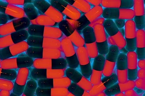 Pill capsule background Stock Photos