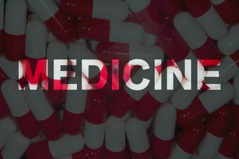 Pill capsule background Foto stock