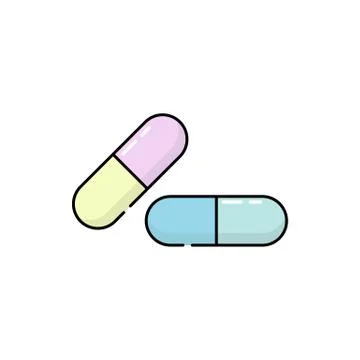 Pill capsule icon vector illustration Stock Illustration