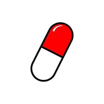 Pill capsule vector graphic design illustration Stock Illustration