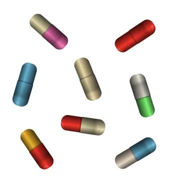 Pill capsules. Stock Illustration