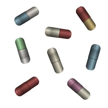 Pill capsules. Stock Illustration