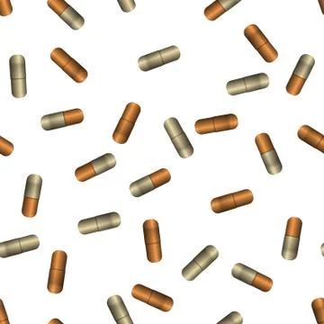 Pill capsules. Stock Illustration