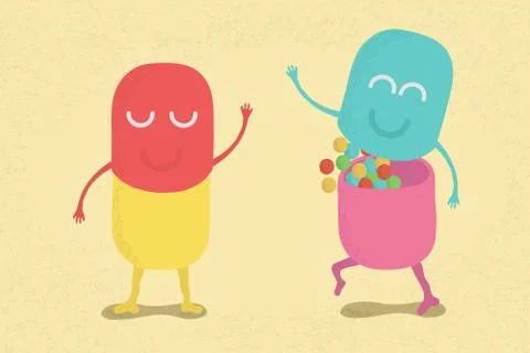 Pill cartoon , eps10 vector format Stock Illustration