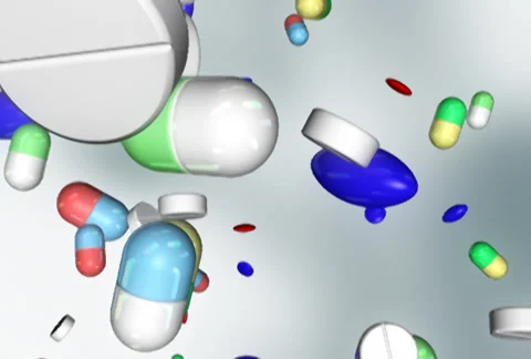 Pill Cascade Stock Footage 35902659