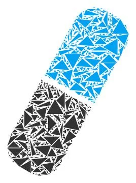 Pill Collage of Triangles 스톡 일러스트