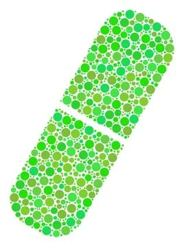 Pill Composition of Dots Stock Illustration