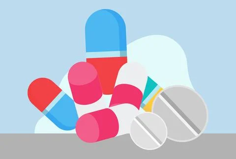Pill Concept Illustration Illustrazione stock