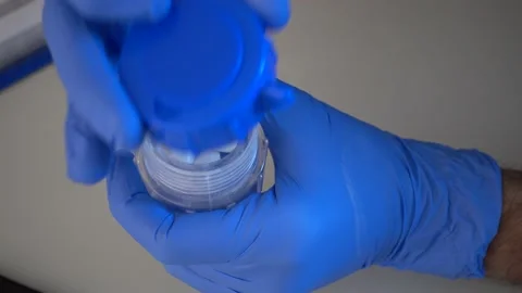 Pill Crusher Cutter Splitter Grinder. Tablet Cutter with Small Pill Box Containe Stock Footage 141502946