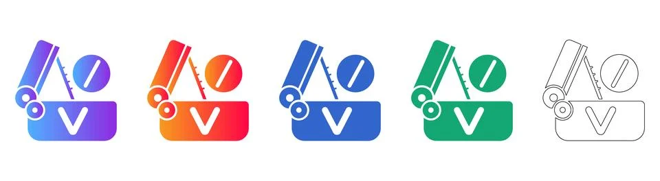 Pill Crusher Tool Icon Set for Medication Stockillustratie