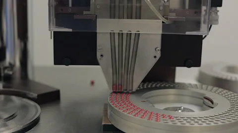 Pill Encapsulation Machine Dispensing Pills Stock Footage 68642657