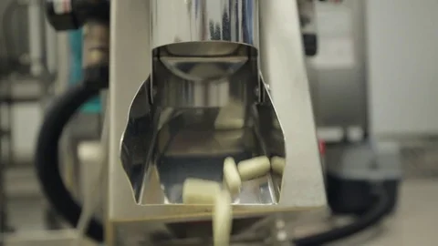 Pill Encapsulation Machine Dispensing Pills Stock Footage 71455056
