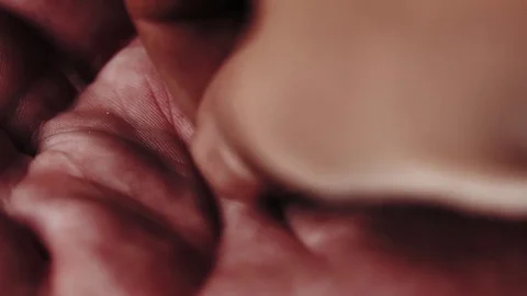 Pill falling in an open palm. Multiple takes. Video stock 82877496