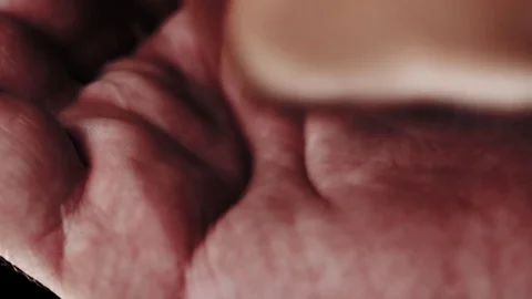 Pill falling in an open palm. Multiple takes. Video stock 82877674