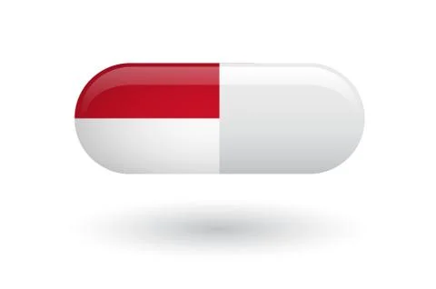Pill with a flag of indonesia Stock-Illustration