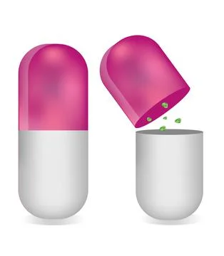 Pill flat icon isolated on white background. Stock Illustration