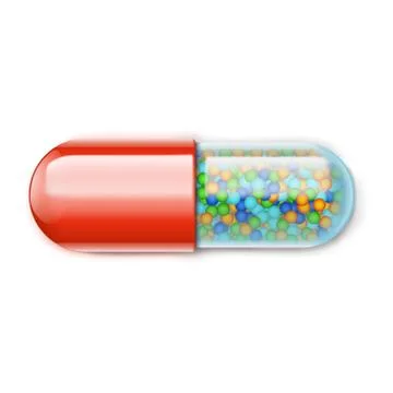 Pill with granuls Stock Illustration