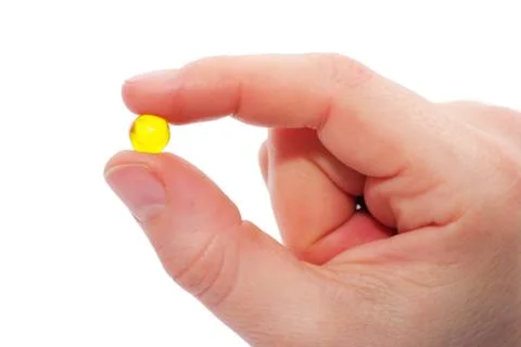 Pill in hand Foto stock