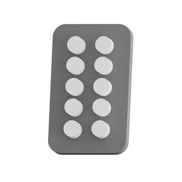 Pill icon. 3d render illustration Stock Photos