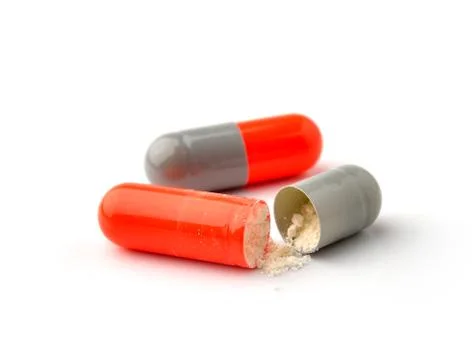 Pill  isolated  on a white background Stock Photos