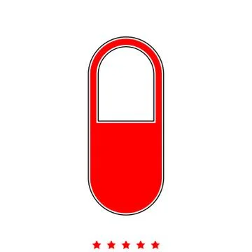 Pill it is icon . Stock Illustration