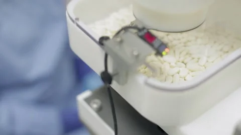 Pill Machine Preparing Pills for Packaging Stock Footage 68642899