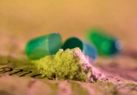 Pill, open Stock-Fotos