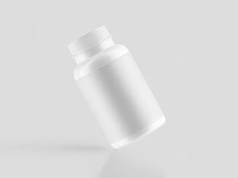 Pill or else suplement bottle white color and blank (1) Illustrazione stock